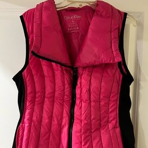 Hot pink Calvin Klein puffer vest
